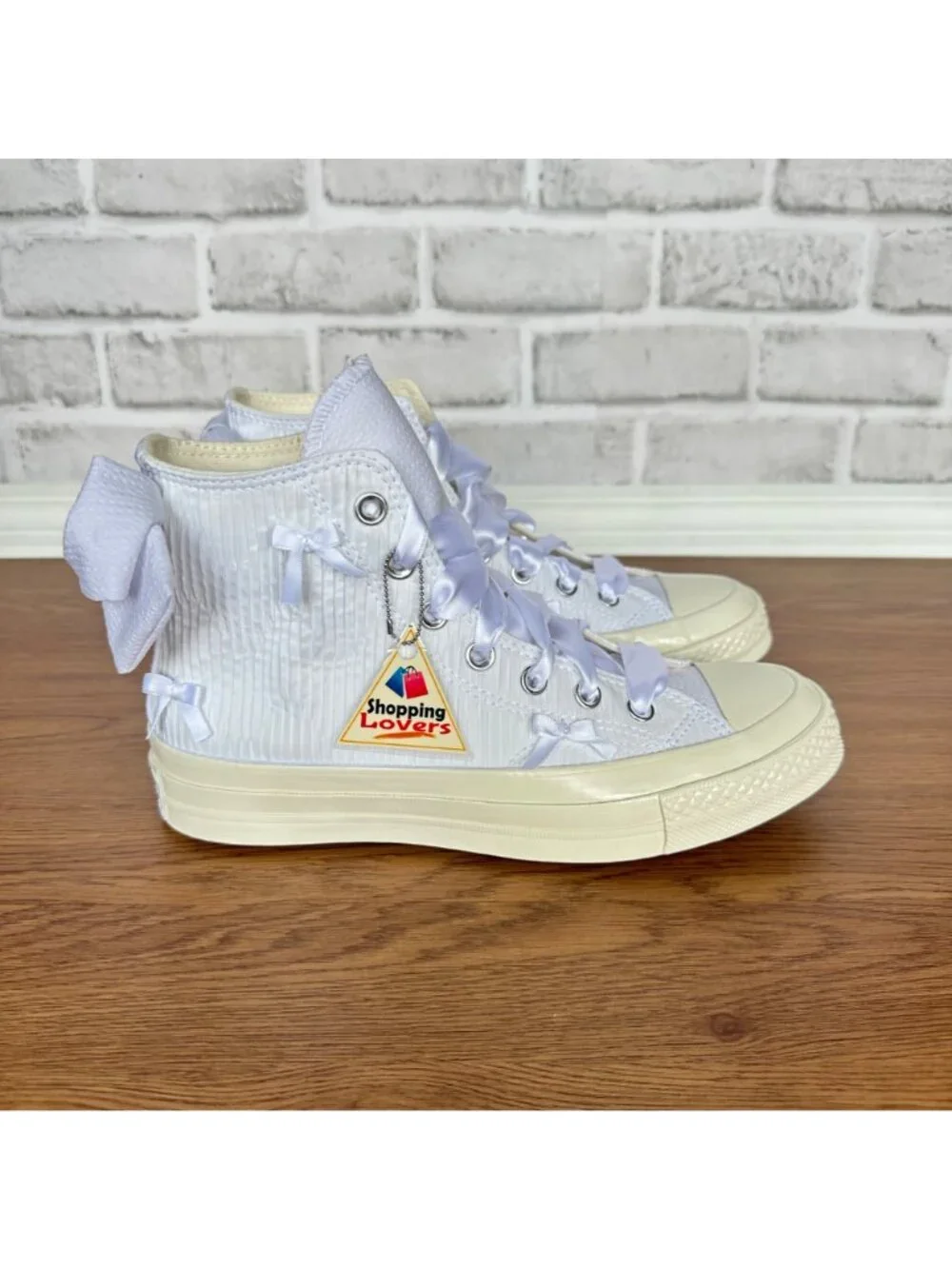 ⭐Rare Converse Chuck 70 Hi Bow Pleated 7 Men Shoes Elegant Sneaker White A15191C